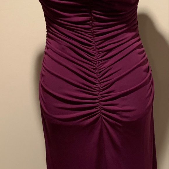 Shelly Segal Purple Ruched Gown - Picture 7 of 8